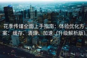 花季传媒全面上手指南：体验优化方案：缓存、清理、加速（升级解析版）