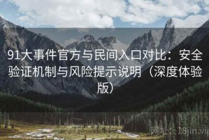 91大事件官方与民间入口对比：安全验证机制与风险提示说明（深度体验版）