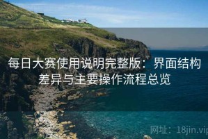 每日大赛使用说明完整版：界面结构差异与主要操作流程总览