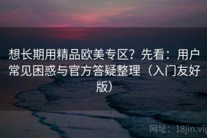 想长期用精品欧美专区？先看：用户常见困惑与官方答疑整理（入门友好版）