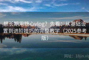 想长期用糖心vlog？先看：从基础设置到进阶技巧的完整教学（2025参考版）