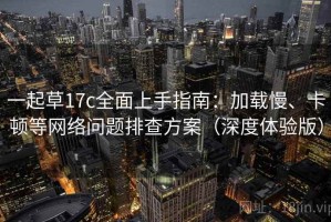 一起草17c全面上手指南：加载慢、卡顿等网络问题排查方案（深度体验版）