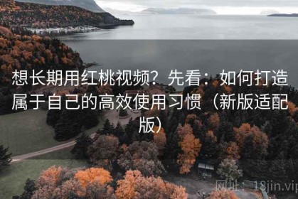 想长期用红桃视频？先看：如何打造属于自己的高效使用习惯（新版适配版）