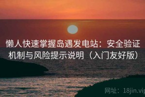 懒人快速掌握岛遇发电站：安全验证机制与风险提示说明（入门友好版）