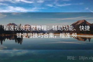 榴莲视频完整教程：辅助功能、快捷键使用技巧合集，榴莲 频