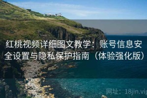 红桃视频详细图文教学：账号信息安全设置与隐私保护指南（体验强化版）