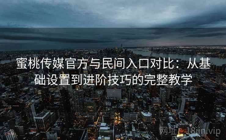 蜜桃传媒官方与民间入口对比：从基础设置到进阶技巧的完整教学