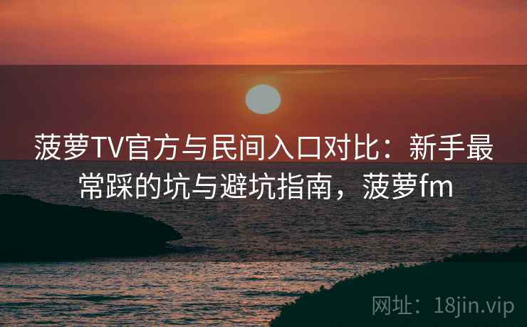 菠萝TV官方与民间入口对比：新手最常踩的坑与避坑指南，菠萝fm