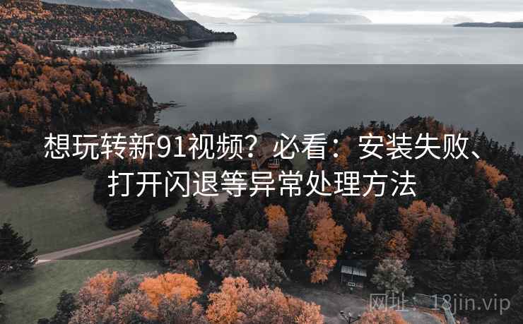想玩转新91视频？必看：安装失败、打开闪退等异常处理方法