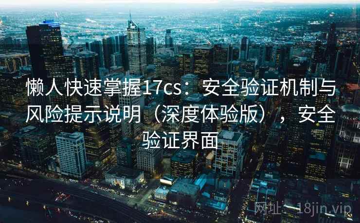 懒人快速掌握17cs：安全验证机制与风险提示说明（深度体验版），安全验证界面