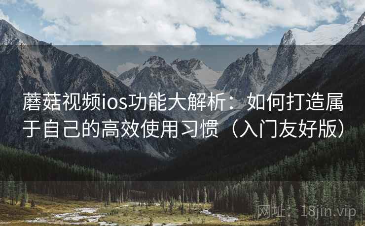 蘑菇视频ios功能大解析：如何打造属于自己的高效使用习惯（入门友好版）