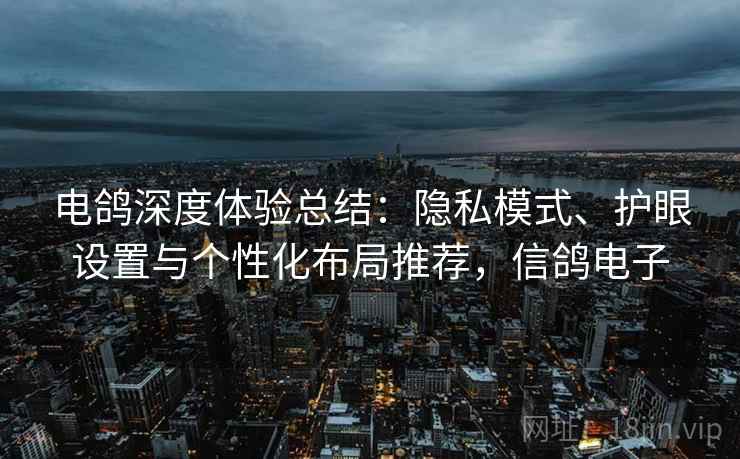 电鸽深度体验总结：隐私模式、护眼设置与个性化布局推荐，信鸽电子