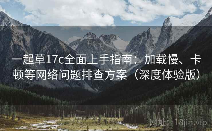 一起草17c全面上手指南：加载慢、卡顿等网络问题排查方案（深度体验版）