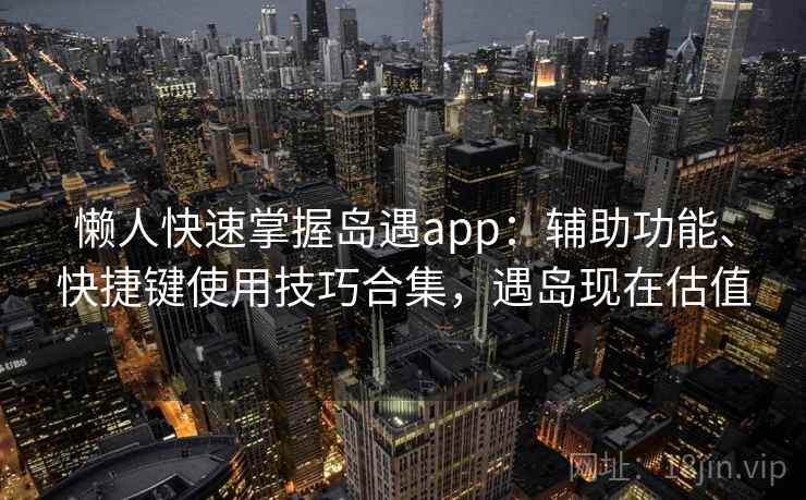 懒人快速掌握岛遇app：辅助功能、快捷键使用技巧合集，遇岛现在估值