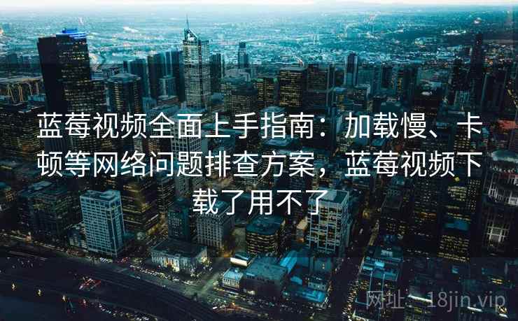 蓝莓视频全面上手指南：加载慢、卡顿等网络问题排查方案，蓝莓视频下载了用不了